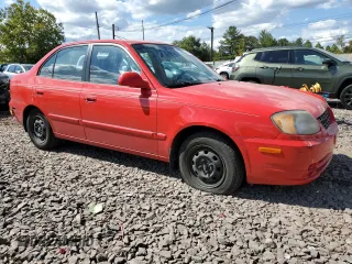 2003 Hyundai Accent GL with VIN KMHCG45C83U484138, listed as a Copart auction lot 72008754 with 25,615 mi miles and Salvage Title. Bid and sale history available at carsss.com. Image 4.
