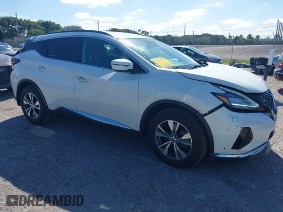 2020 Nissan Murano SV z VIN 5N1AZ2BJ3LN166270, wystawiony jako IAAI lot #41479089 z przebiegiem 28 427 mil mil oraz . Historia ofert i sprzedaży dostępna na DreamBid. Obrazek 1.