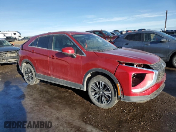 2023 Mitsubishi Eclipse Cross ES z VIN JA4ATUAA7PZ604123, wystawiony jako Copart lot #89009635 z przebiegiem 26 529 mil mil oraz Szkoda całkowita • Salvage title. Historia ofert i sprzedaży dostępna na DreamBid. Obrazek 4.