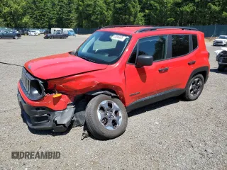 2018 Jeep Renegade Sport with VIN ZACCJAAB8JPG69967, listed as a Copart auction lot 63866655 with 114,140 mi miles and Salvage title. Bid and sale history available at DreamBid. Image 1.