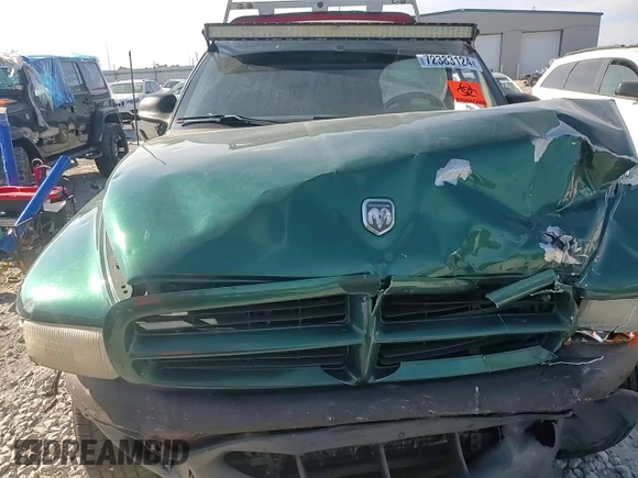 2003 Dodge Dakota with VIN 1D7GG16X73S359140, listed as a Copart auction lot 72383124 with 0 mi miles and Salvage Title. Bid and sale history available at carsss.com. Image 11.