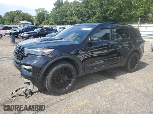 2021 Ford Explorer ST with VIN 1FM5K8GCXMGA37824, listed as a Copart auction lot 56569864 with 0 mi miles and Salvage Title. Bid and sale history available at carsss.com. Image 1.