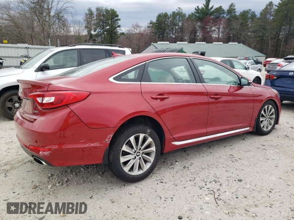 2017 Hyundai Sonata Sport with VIN 5NPE34AF4HH557449, listed as a Copart auction lot 53828695 with 32,103 mi miles and Salvage Title. Bid and sale history available at carsss.com. Image 3.