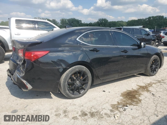 2019 Acura TLX with VIN 19UUB2F31KA009605, listed as a Copart auction lot 59934825 with 119,543 mi miles and Salvage title. Bid and sale history available at DreamBid. Image 3.