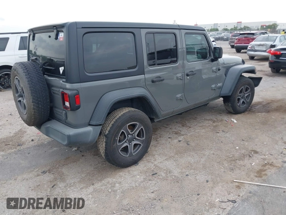2018 Jeep Wrangler Unlimited Sport S with VIN 1C4HJXDN8JW203134, listed as a IAAI auction lot 42398860 with 103,801 mi miles and . Bid and sale history available at DreamBid. Image 4.