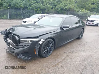 2021 BMW 7 Series 740i with VIN WBA7T2C0XMCF73506, listed as a IAAI auction lot 42335145 with 35,838 mi miles and . Bid and sale history available at DreamBid. Image 2.