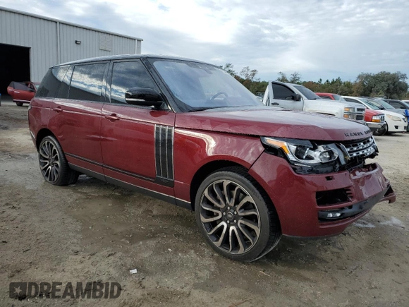 2017 Land Rover Range Rover with VIN SALGS5FE5HA322897, listed as a Copart auction lot 83859694 with 82,675 mi miles and Salvage title. Bid and sale history available at DreamBid. Image 4.