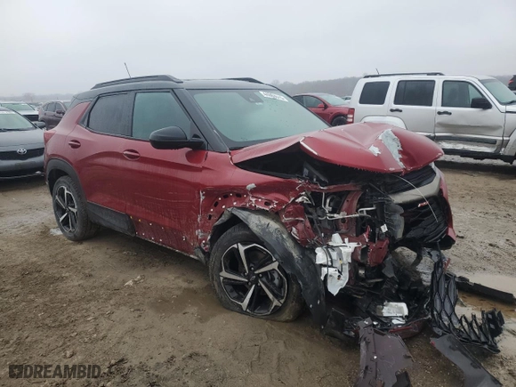 2021 Chevrolet TrailBlazer RS with VIN KL79MUSL8MB099751, listed as a Copart auction lot 44063515 with 50,455 mi miles and Salvage Title. Bid and sale history available at carsss.com. Image 4.