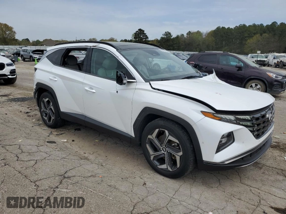 2022 Hyundai Tucson Limited with VIN 5NMJE3AE0NH025635, listed as a Copart auction lot 50610765 with 49,587 mi miles and Salvage Title. Bid and sale history available at carsss.com. Image 4.