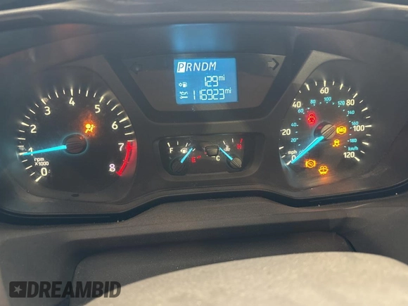 2017 Ford Transit Cargo with VIN 1FTYE9ZM8HKA10984, listed as a Copart auction lot 55094735 with 116,923 mi miles and Salvage Title. Bid and sale history available at carsss.com. Image 8.