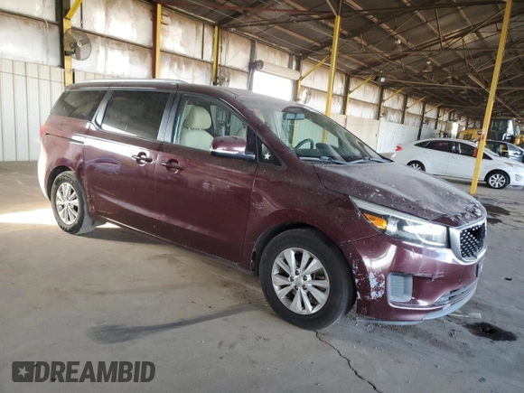 2015 Kia Sedona LX with VIN KNDMB5C13F6033903, listed as a Copart auction lot 88105815 with 234,755 mi miles and Salvage Title. Bid and sale history available at carsss.com. Image 4.
