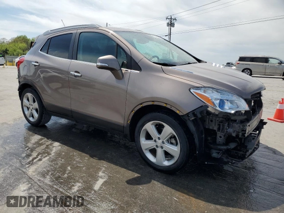 2015 Buick Encore with VIN KL4CJASB6FB196967, listed as a Copart auction lot 53283565 with 97,818 mi miles and Salvage Title. Bid and sale history available at carsss.com. Image 4.