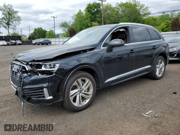2021 Audi Q7 Premium Plus with VIN WA1LXAF76MD038019, listed as a Copart auction lot 57455365 with 30,848 mi miles and Salvage title. Bid and sale history available at DreamBid. Image 1.
