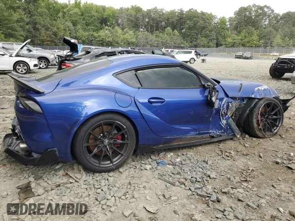2023 Toyota GR Supra 3.0 with VIN WZ1DB0G02PW060680, listed as a Copart auction lot 66189084 with 0 mi miles and Salvage Title. Bid and sale history available at carsss.com. Image 3.