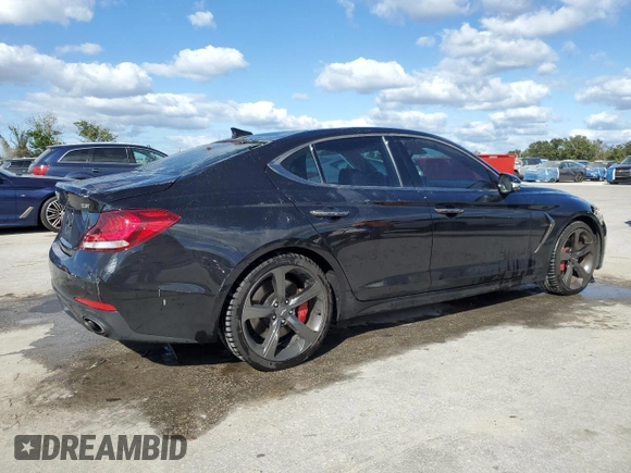 2019 Genesis G70 3.3T Advanced with VIN KMTG34LE4KU034332, listed as a Copart auction lot 76933854 with 72,160 mi miles and Non Repairable. Bid and sale history available at carsss.com. Image 3.