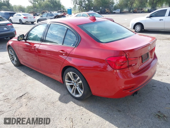 2016 BMW 3 Series 328i with VIN WBA8E9G50GNT82356, listed as a IAAI auction lot 41799119 with 83,337 mi miles. Bid and sale history available at carsss.com. Image 3.