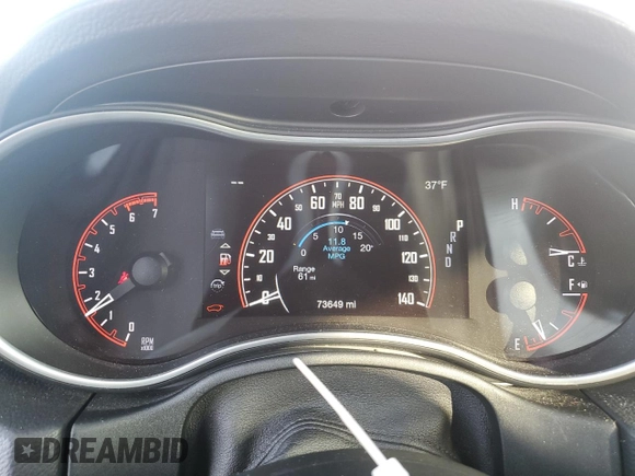 2019 Dodge Durango Citadel with VIN 1C4SDJET1KC549522, listed as a Copart auction lot 85815184 with 73,649 mi miles and Salvage Title. Bid and sale history available at DreamBid. Image 9.