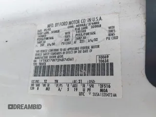 2002 Ford F-150 XL z VIN 1FTRX17W72NB74561, wystawiony jako IAAI lot #41638886 z przebiegiem Nie podano mil oraz . Historia ofert i sprzedaży dostępna na DreamBid. Obrazek 9.
