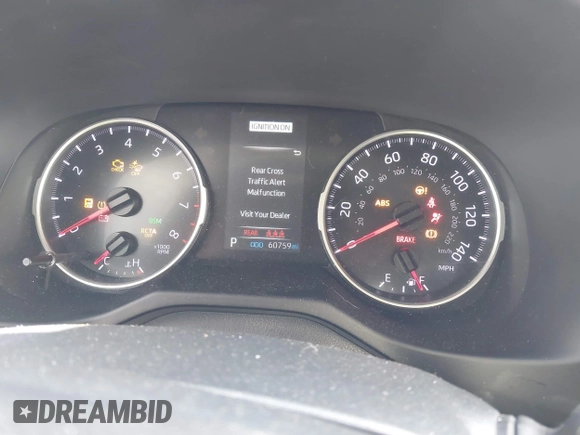 2022 Toyota RAV4 XLE with VIN 2T3W1RFV5NW202544, listed as a IAAI auction lot 42295293 with 60,759 mi miles and . Bid and sale history available at DreamBid. Image 7.