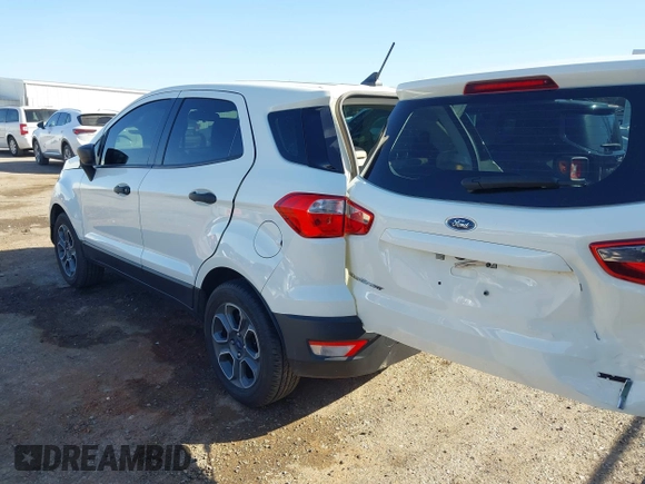 2020 Ford EcoSport S with VIN MAJ3S2FE3LC333582, listed as a IAAI auction lot 41757495 with 67,948 mi miles and . Bid and sale history available at DreamBid. Image 3.