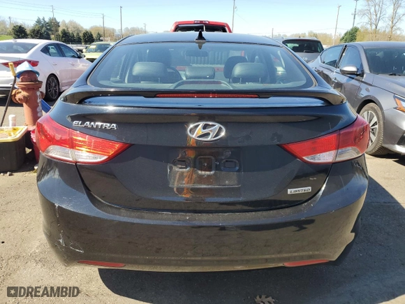 2013 Hyundai Elantra GLS PZEV with VIN KMHDH4AE8DU693485, listed as a Copart auction lot 50629015 with 94,808 mi miles and Salvage Title. Bid and sale history available at carsss.com. Image 6.