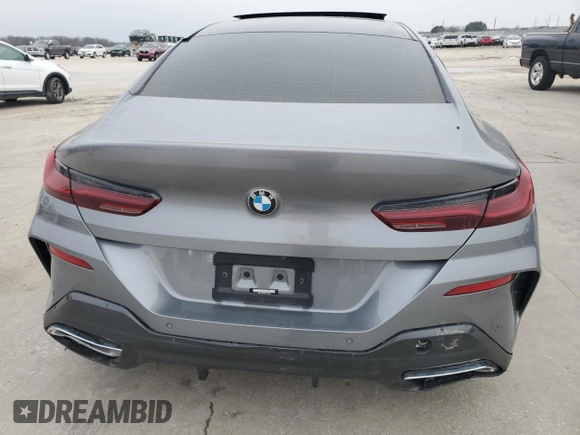2023 BMW 8 Series 840i with VIN WBAGV2C09PCL26750, listed as a Copart auction lot 44161575 with 20,795 mi miles and Clean Title. Bid and sale history available at carsss.com. Image 6.