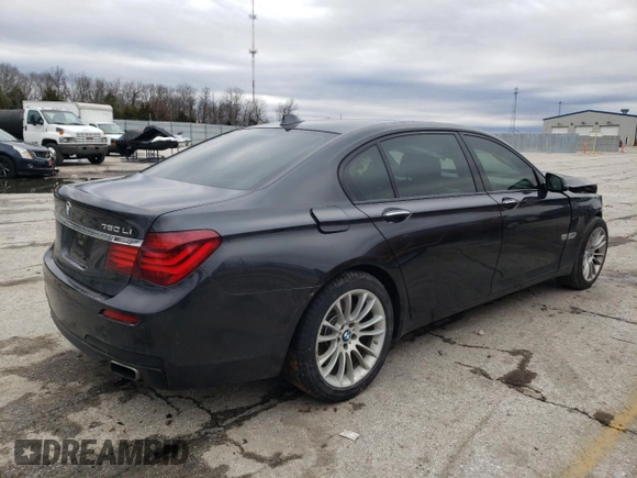 2013 BMW 7 Series 750Li with VIN WBAYE8C5XDD131670, listed as a Copart auction lot 44217435 with 80,122 mi miles and Salvage title. Bid and sale history available at DreamBid. Image 3.