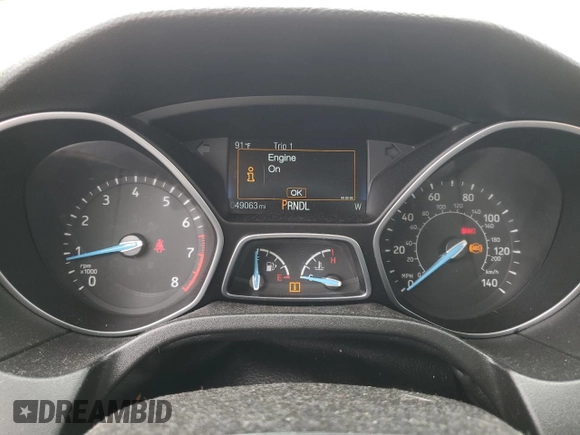 2017 Ford Focus SE with VIN 1FADP3F25HL315545, listed as a Copart auction lot 52359664 with 49,063 mi miles. Bid and sale history available at carsss.com. Image 9.