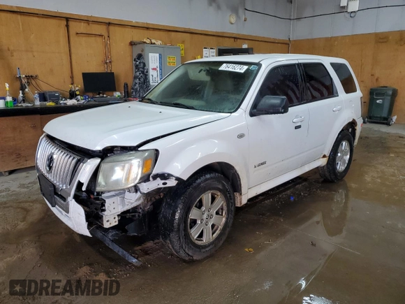 2008 Mercury Mariner with VIN 4M2CU91178KJ13449, listed as a Copart auction lot 76416274 with 184,786 mi miles and Clean Title. Bid and sale history available at carsss.com. Image 1.