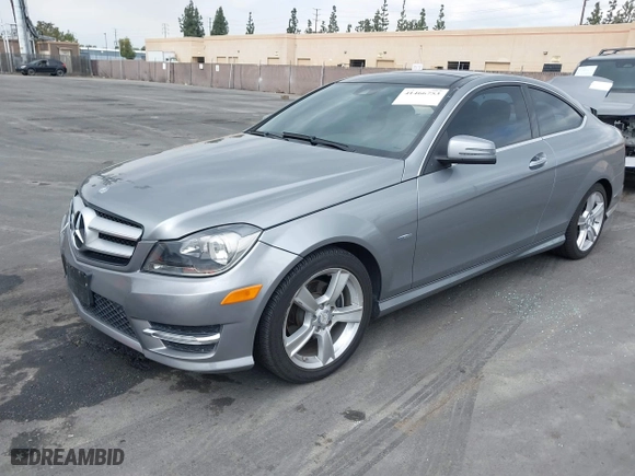 2012 Mercedes-Benz C-Class C 250 with VIN WDDGJ4HB1CF796936, listed as a IAAI auction lot 41466753 with 52,017 mi miles. Bid and sale history available at carsss.com. Image 2.
