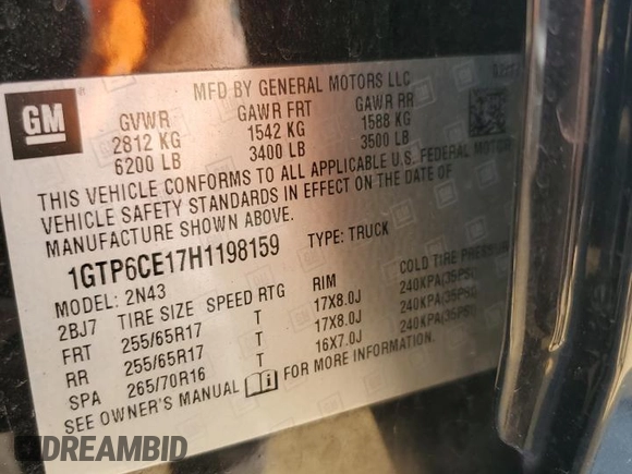 2017 GMC Canyon z VIN 1GTP6CE17H1198159, wystawiony jako Copart lot #65767514 z przebiegiem 110 371 mil mil oraz Szkoda całkowita • Salvage title. Historia ofert i sprzedaży dostępna na DreamBid. Obrazek 12.