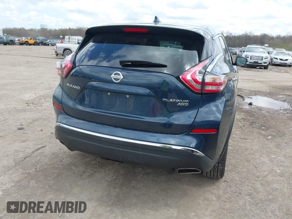 2018 Nissan Murano Platinum with VIN 5N1AZ2MH9JN192329, listed as a IAAI auction lot 42084760 with 58,936 mi miles and . Bid and sale history available at carsss.com. Image 4.