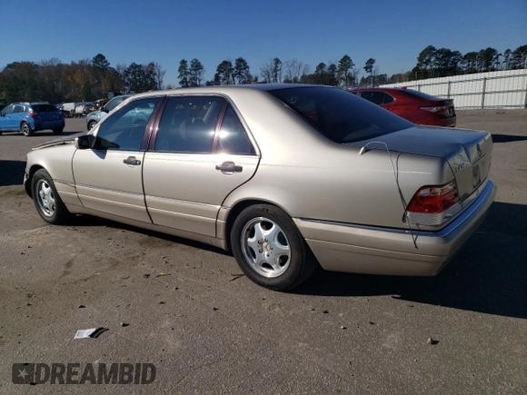 1999 Mercedes-Benz S-Class with VIN WDBGA43G0XA408836, listed as a Copart auction lot 83795814 with 145,278 mi miles and Salvage Title. Bid and sale history available at carsss.com. Image 2.