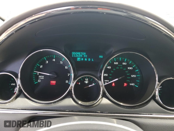 2017 Buick Enclave Leather with VIN 5GAKVBKD8HJ261227, listed as a Copart auction lot 52633475 with 112,685 mi miles and Salvage Title. Bid and sale history available at DreamBid. Image 9.
