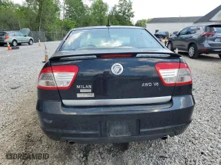 2008 Mercury Milan Premier with VIN 3MEHM02148R602813, listed as a Copart auction lot 68064454 with 121,307 mi miles and Salvage Title. Bid and sale history available at carsss.com. Image 6.
