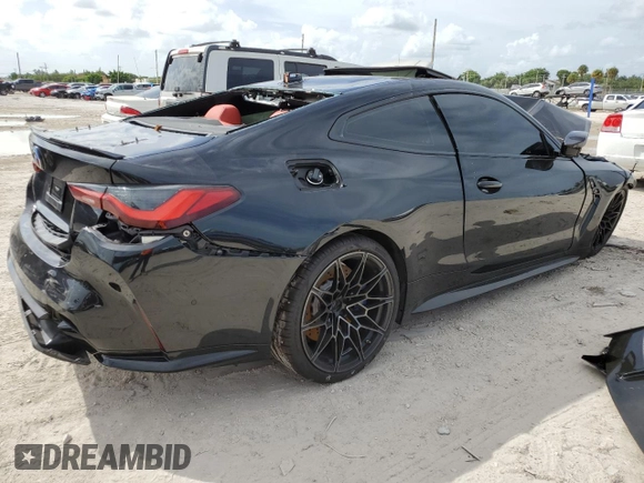 2023 BMW M4 Competition with VIN WBS33AZ03PCM43953, listed as a Copart auction lot 70176304 with 0 mi miles and Salvage Title. Bid and sale history available at carsss.com. Image 3.