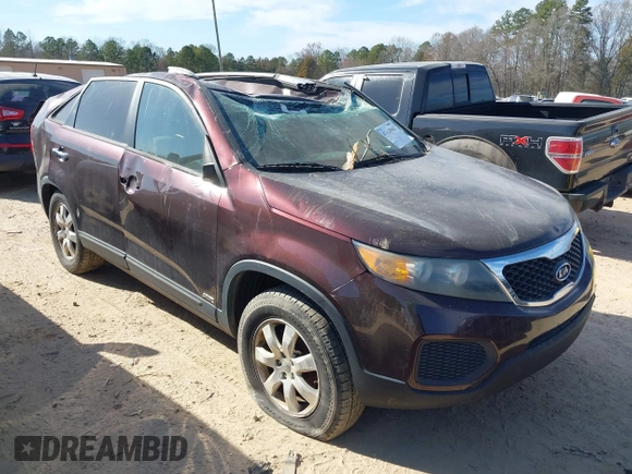2012 Kia Sorento LX with VIN 5XYKTDA22CG267971, listed as a IAAI auction lot 41628962 with 170,195 mi miles. Bid and sale history available at carsss.com. Image 1.