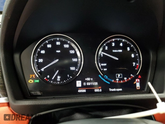 2020 BMW X2 xDrive28i with VIN WBXYJ1C03L5N94692, listed as a Copart auction lot 48140135 with 49,586 mi miles and Salvage Title. Bid and sale history available at carsss.com. Image 9.