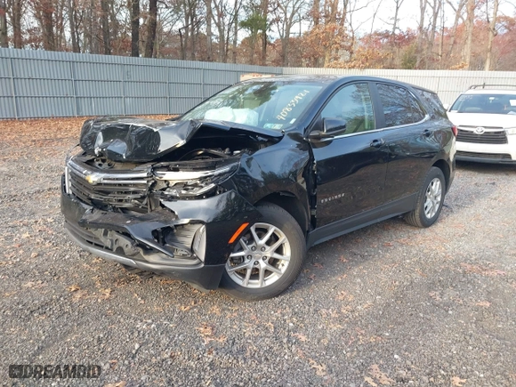 2023 Chevrolet Equinox LT with VIN 3GNAXUEG3PL241259, listed as a IAAI auction lot 40833921 with 34,057 mi miles. Bid and sale history available at carsss.com. Image 2.