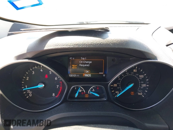 2017 Ford Escape S with VIN 1FMCU0F70HUC65166, listed as a IAAI auction lot 41839776 with 100,101 mi miles. Bid and sale history available at carsss.com. Image 7.