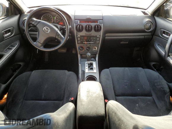 2007 Mazda 6 i Sport VE with VIN 1YVHP84C975M13821, listed as a Copart auction lot 80315224 with 187,379 mi miles and Salvage Title. Bid and sale history available at DreamBid. Image 8.