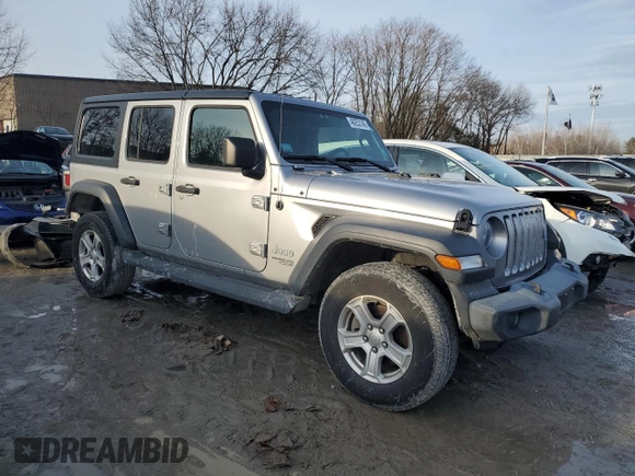2018 Jeep Wrangler Unlimited Sport z VIN 1C4HJXDN0JW302837, wystawiony jako Copart lot #46253145 z przebiegiem 62 256 mil mil oraz Szkoda całkowita • Salvage title. Historia ofert i sprzedaży dostępna na DreamBid. Obrazek 4.