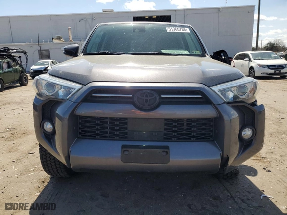2020 Toyota 4Runner SR5 with VIN JTEBU5JR9L5758509, listed as a Copart auction lot 51366765 with 87,533 mi miles and Salvage Title. Bid and sale history available at carsss.com. Image 5.