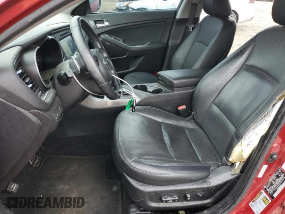 2015 Kia Optima SX Turbo with VIN 5XXGR4A60FG394038, listed as a Copart auction lot 54554755 with 141,410 mi miles and Salvage title. Bid and sale history available at DreamBid. Image 7.