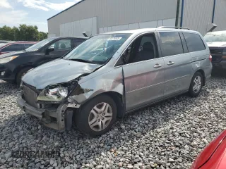 2006 Honda Odyssey EX-L z VIN 5FNRL38726B098251, wystawiony jako Copart lot #59176625 z przebiegiem 148 117 mil mil oraz Szkoda całkowita • Salvage title. Historia ofert i sprzedaży dostępna na DreamBid. Obrazek 1.