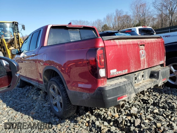 2022 Honda Ridgeline RTL-E with VIN 5FPYK3F78NB015932, listed as a Copart auction lot 53505315 with 40,009 mi miles and Salvage title. Bid and sale history available at DreamBid. Image 2.