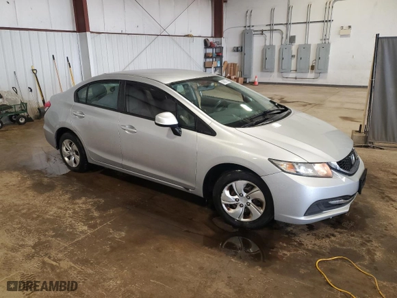 2013 Honda Civic Sdn LX with VIN 2HGFB2F58DH581270, listed as a Copart auction lot 50869375 with 71,286 mi miles and Salvage Title. Bid and sale history available at carsss.com. Image 4.