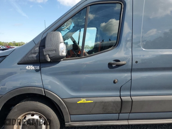 2020 Ford Transit Cargo with VIN 1FTBR3X80LKA72255, listed as a Copart auction lot 57000205 with 66,431 mi miles and Salvage Title. Bid and sale history available at DreamBid. Image 13.
