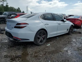 2023 Genesis G70 3.3T with VIN KMTG54TE0PU114678, listed as a Copart auction lot 58924245 with 68,456 mi miles and Non repairable. Bid and sale history available at DreamBid. Image 3.