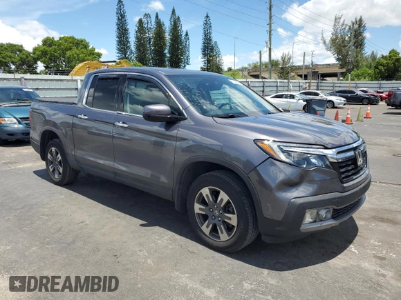 2017 Honda Ridgeline RTL-E with VIN 5FPYK3F74HB027130, listed as a Copart auction lot 60146905 with 99,964 mi miles and Salvage title. Bid and sale history available at DreamBid. Image 4.